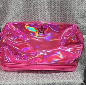 Jeffree Star Holographic Pink Xl Makeup Bag
